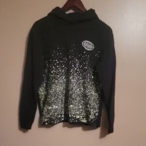 H&M Black Hoodie with Speckle Print